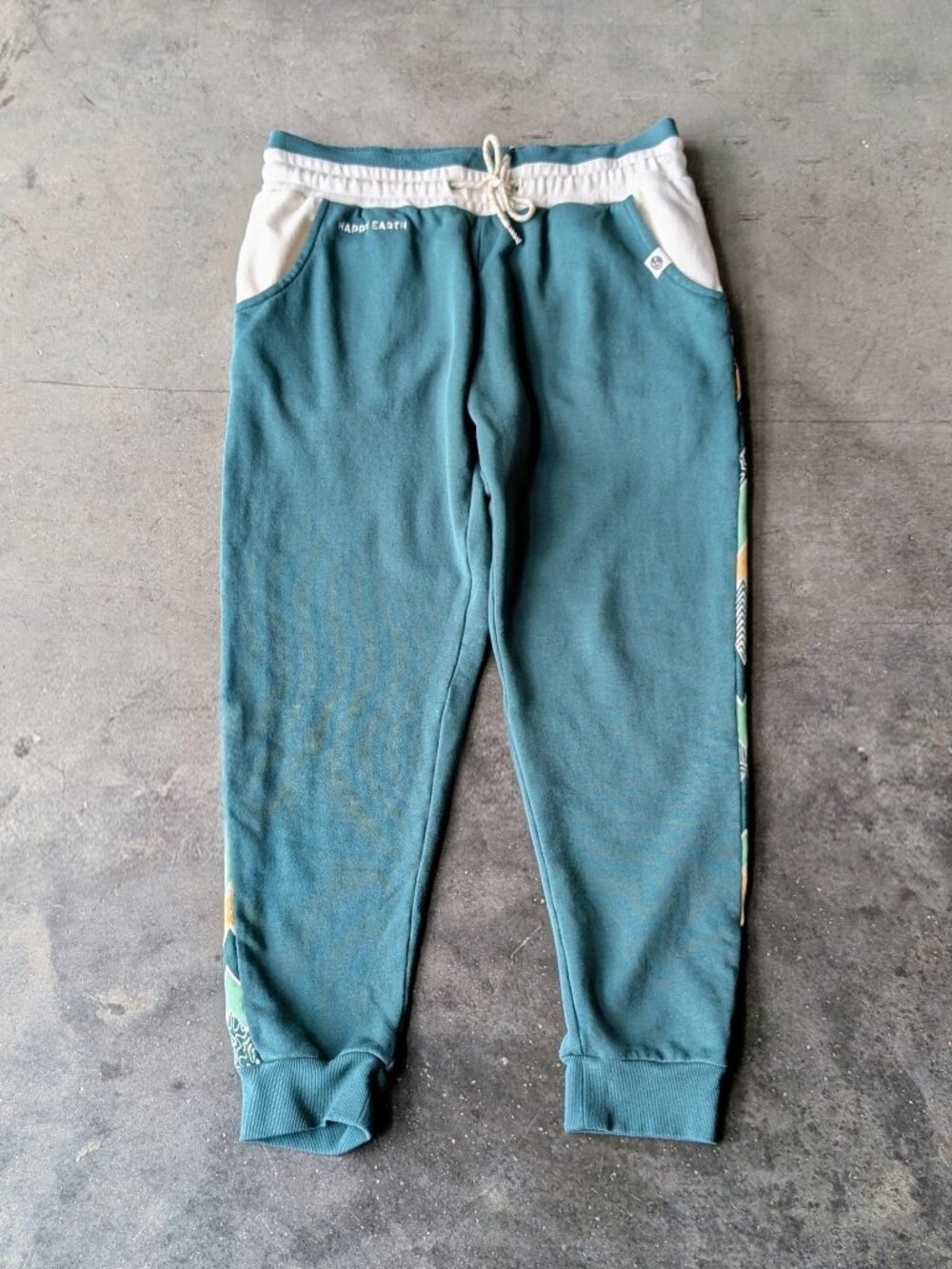 Happy Earth Green Organic Cotton Joggers Sweatpants medium